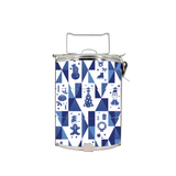 BDARI Tiffin Carrier - Abstract Christmas Blue (Nationwide Delivery)