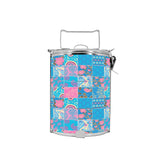 BDARI Tiffin Carrier - Blue Patchwork (Nationwide Delivery)