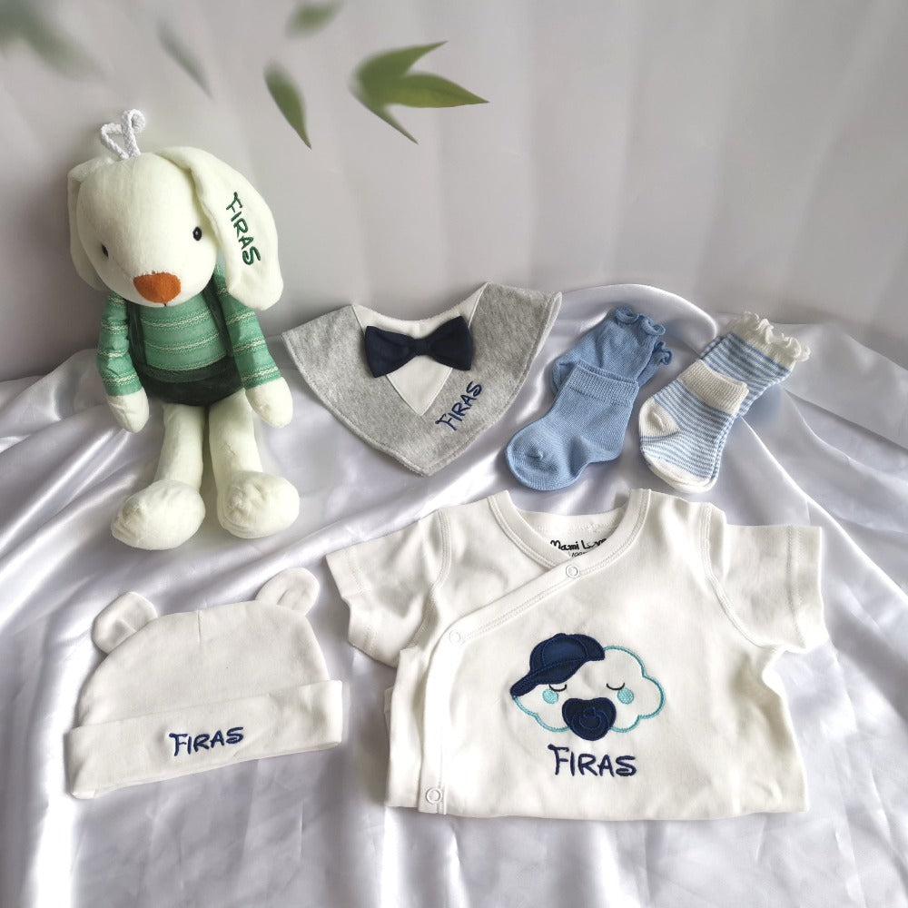 Personalised Gift Set for Newborn Baby Boy (Nationwide Delivery)