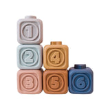 Educational Silicone Stacking Blocks - Numbers, Shapes & Animals