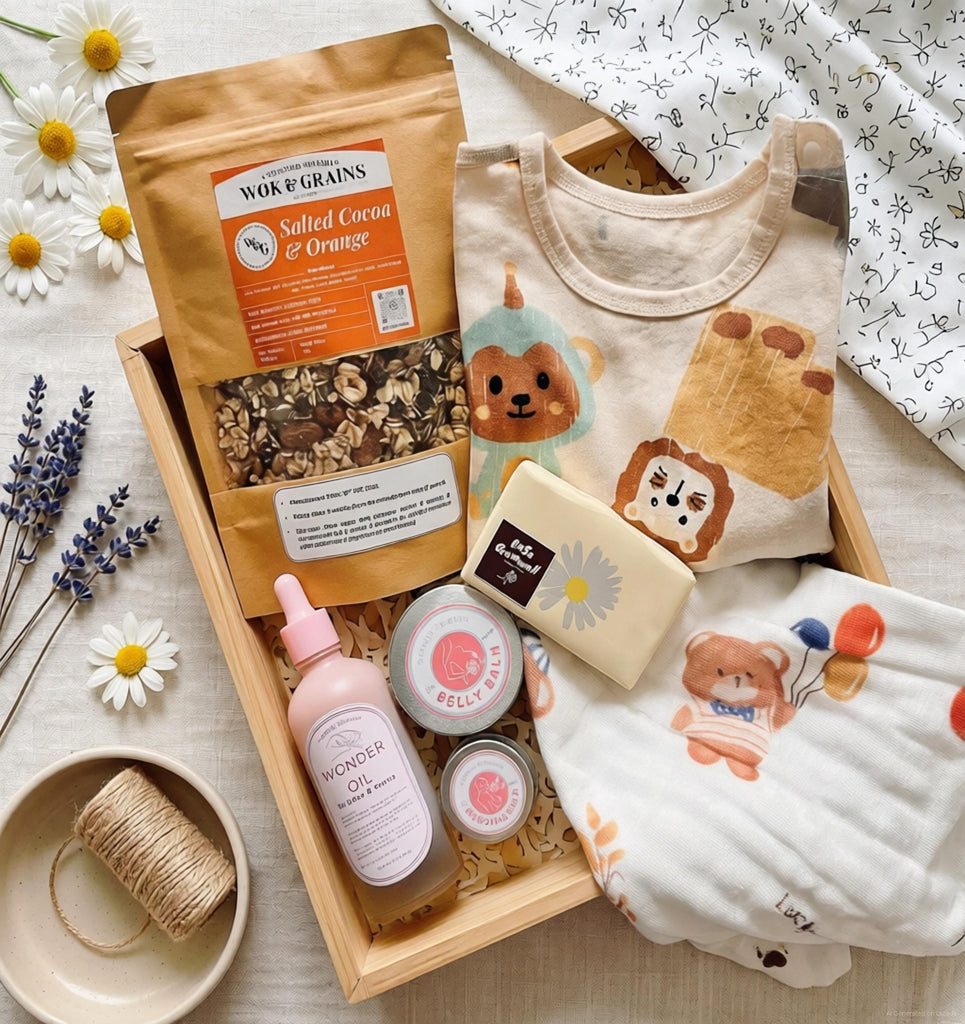 Post Natal (Romper) Gift Set for Mommy & Baby (Klang Valley Delivery Only)