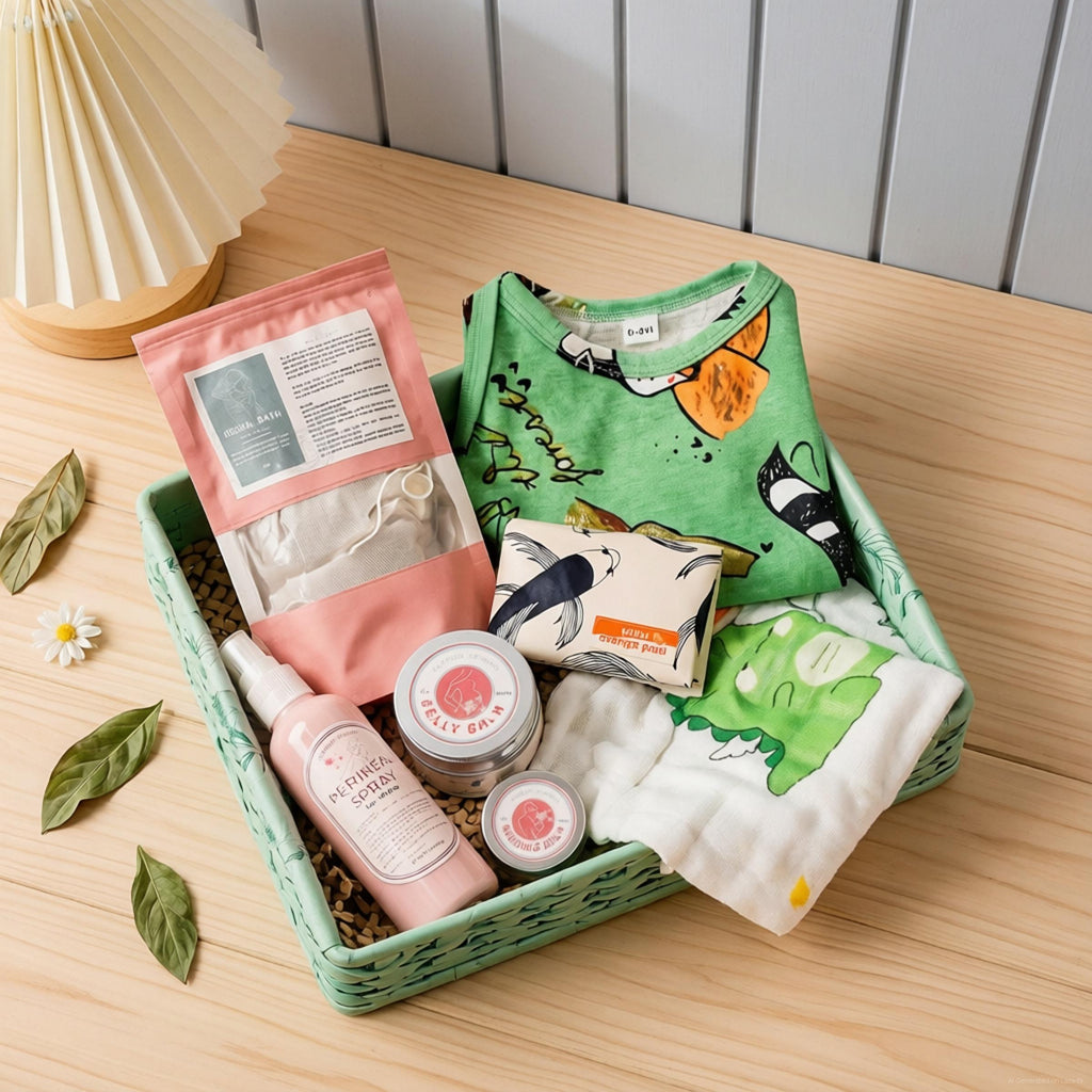Post Natal (Romper) Gift Set for Mommy & Baby (Klang Valley Delivery Only)