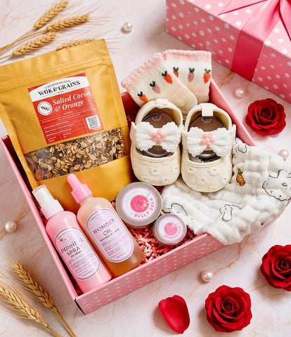 Post Natal (Shoe) + Wonder Oil Gift Set for Mommy & Baby Boy/Girl | (Nationwide Delivery)