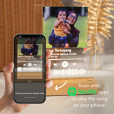 Personalised Wireless Spotify Maple Wooden Full Color LED Night Lamp - Father's Day Flowers & Gifts 2026
