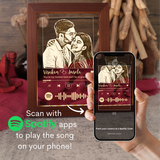 Personalized Mahogany Wood Photo Engraving Frame Night Light (Nationwide Delivery) - Father's Day Flowers & Gifts 2026