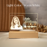 Personalised LED Acrylic Night Light With Photo Engraving
