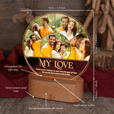 Round Bluetooth Speaker Maple Wooden RGB LED Night Lamp (Full Color) - Father's Day Flowers & Gifts 2026
