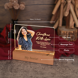 Personalised LED Acrylic Night Light With Photo Engraving (Full Color) (Nationwide Delivery) - Father's Day Flowers & Gifts 2026