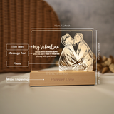 Personalised LED Acrylic Night Light With Photo Engraving