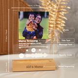 Personalised Wireless Spotify Maple Wooden Full Color LED Night Lamp - Father's Day Flowers & Gifts 2026