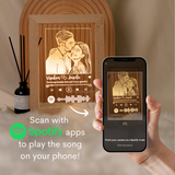 Personalized Maple Wood Photo Engraving Frame Night Light (Nationwide Delivery)