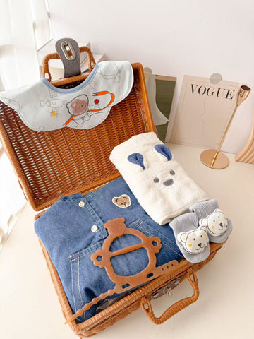 Denim Bear  | Newborn Baby Gift Set (Penang Delivery Only)