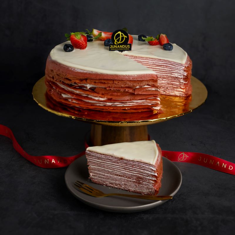 Red Velvet Crepe Cake
