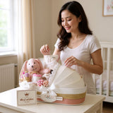 Angeliz Premium Baby Hamper Princess Crib 10pcs Set-Pink (Klang Valley Delivery Only)