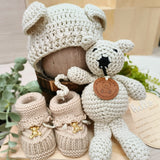 Angeliz Knitted Brown Wooden Box 10pcs Set-Neutral ( Klang Valley Delivery)