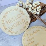 Angeliz Baby Welcome To The World Wooden Box Set- 9 Pcs Neutral (Nationwide Delivery)