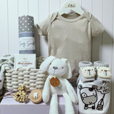 Angeliz Pa&Ma Bunny Toothbox Memory Basket 8pcs Set - Neutral (Nationwide Delivery)
