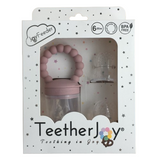 Baby Essentials Gift Set – Pacifiers & Clip, Food Feeder & Montessori Rattle Ball (Nationwide Delivery)