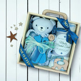 Angeliz Little Bear Snuggle Box Blue 8 pcs (Nationwide Delivery)