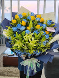 Jumbo flowers bouquet roses and lily September promo  (Klang Valley Delivery)