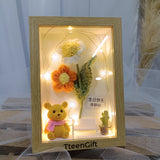 TTEEN GIFT Crochet Flower 3D Frame 编制花开业相框生日礼物送礼