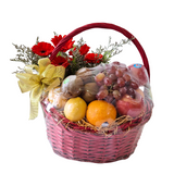 Sweet Bloom – Fresh Fruits Basket Hamper Flowers