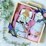 Angeliz First Meal Feeding Wooden Set 10pcs - Maroon (Klang Valley Delivery)