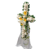 Arch Angel Christian Cross Wreath Flowers Funeral Condolences (Klang Valley Delivery Only)