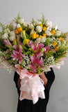Jumbo flowers bouquet roses and lily September promo (Klang Valley Delivery)