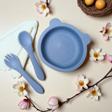 Angeliz First Meal Feeding Wooden Set 10pcs - Navy (Klang Valley Delivery)