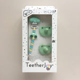 Baby Essentials Gift Set – Pacifiers & Clip, Food Feeder & Montessori Rattle Ball (Nationwide Delivery)