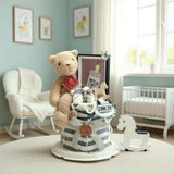 Angeliz Memory Swaddle Bear Baby Hamper Set 9 Pcs- Grey ( Klang Valley Delivery Only)