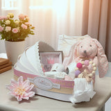 Angeliz Premium Baby Hamper Princess Crib 10pcs Set-Pink (Klang Valley Delivery Only)