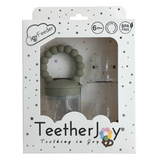 Baby Essentials Gift Set – Pacifiers & Clip, Food Feeder & Montessori Rattle Ball (Nationwide Delivery)