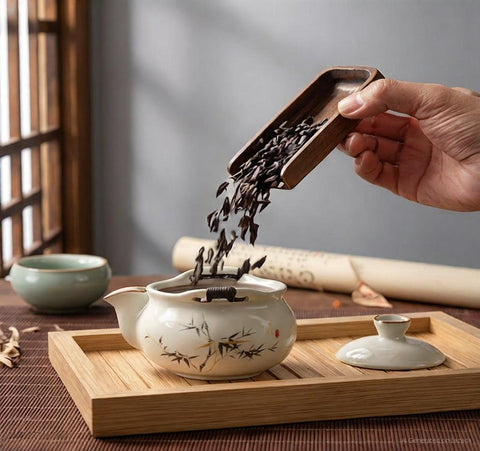 Sipping Serenity Tea Set (Dark Brown) Nationwide Delivery