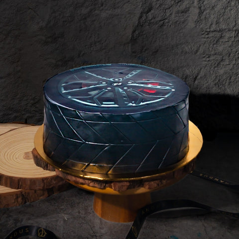 Sport Car Tyre Theme Cake - Father's Day Flowers & Gifts 2026