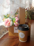 Coffee Carrier with Handmade Crochet Roses  (KLANG VALLEY Delivery)