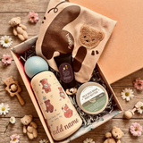 The Beary Warm & Fuzzy Gift Box for Baby & Mommy with "Personalised Name on tumbler | (Klang Valley Delivery)