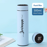 Personalised Stainless Steel Water Thermos Bottle With Smart Mug Temperature Display (Nationwide Delivery)
