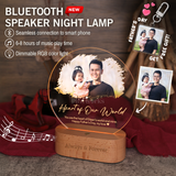 Round Bluetooth Speaker Maple Wooden RGB LED Night Lamp (Full Color) - Father's Day Flowers & Gifts 2026