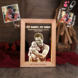 Personalized Maple Wood Photo Engraving Frame Night Light (Nationwide Delivery)