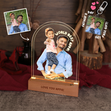 Personalised Wireless Arch Maple Wooden Full Color Photo LED Night Lamp - Father's Day Flowers & Gifts 2026