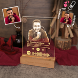 Personalised Wireless Spotify Maple Wooden LED Night Lamp - Father's Day Flowers & Gifts 2026