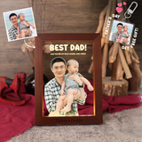 Personalized Mahogany Wood Photo Printing Frame Night Light - Father's Day Flowers & Gifts 2026