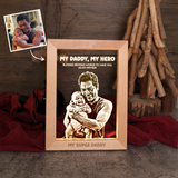 Personalized Maple Wood Photo Engraving Frame Night Light (Nationwide Delivery)
