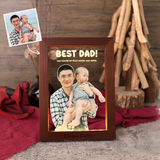 Personalized Mahogany Wood Photo Printing Frame Night Light