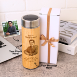 Personalized Smart Bamboo Thermal Flask with Gift Box (Nationwide Free Delivery) - Valentine's Day Flowers & Gifts 2026