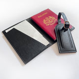 Personalised Minimalist PU Travel Set - Passport Holder + Luggage Tag - Father's Day Flowers & Gifts 2026