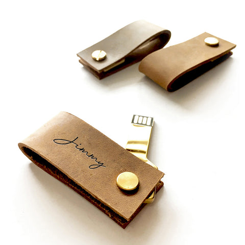Personalised Leather Instyle USB Drive