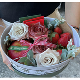 Christmas 2023: Fresh Fruits With Flower Gift Box (Kota Kinabalu Delivery Only)